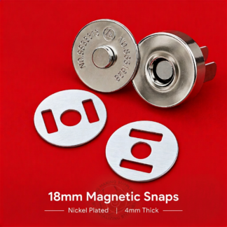 18mm regular thickness magnetic snaps in nickel finish