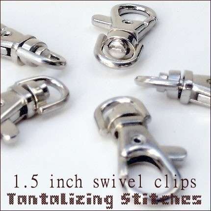 39 mm / 1.5 inch Swivel Clip in Nickel Finish (10mm wide d ring) –  Tantalizing Stitches