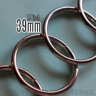 39mm / 1.5 inch wire-formed O rings in nickel finish